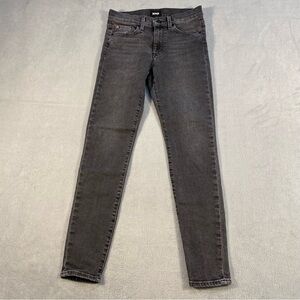 Hudson Natalie Women’s Dark Gray Mid Rise Super Skinny Jeans, size 26